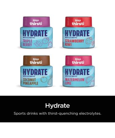 Ninja Thirsti HYDRATE Coconut Pineapple Flavoured Water Drops with electrolytes and contain 0 calories* 0 sugar* (*per 12oz classic serving). Turn water into refreshing fruit-flavoured sparkling or still drinks with Ninja Thirsti Hydrate Flavoured Water D - Buy Online on GoSupps.com