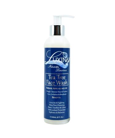 Tea Tree Face Wash an All Natural Salicylic Acid Cleanser 8oz a BHA Exfoliant & Aloe Calming Facial Cleanser Use as a Facial Wash or Acne Body Wash - Works for All Skin Types