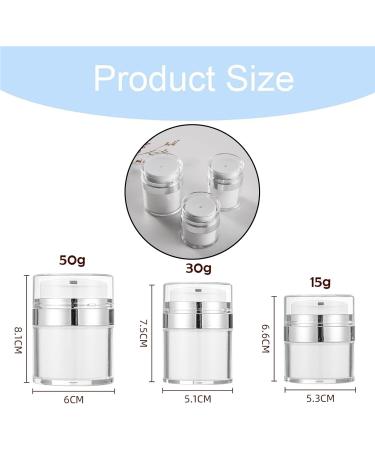 3Pcs Airless Pump Bottle Dispenser Container Airtight Containers Bottle Refillable Empty Bottles Moisturiser Pump Dispensertravel Bottles for Toiletries for Lotions Creams Makeup - Buy Online on GoSupps.com