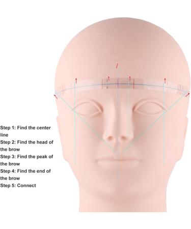Sonew Clear Eyebrow Ruler Sticker Symmetrical Design Tool Disposable and Convenient for All Face Shapes and Sizes 132 Stickers in Total - Buy Online on GoSupps.com