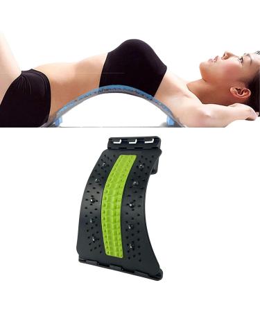 Backer Lumbar Spine Massager - Adjustable Pain Relief Cracker Strain Board for Lower Back - 3 Level Green & Black Support - Buy Online on GoSupps.com