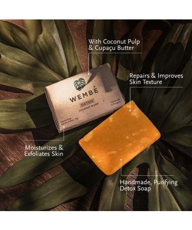 Handmade Coconut Soap Bars from Paraguay | Natural Essential Oils & Fruits | Detoxifying 5.6oz (2-Pack - Buy Online on GoSupps.com