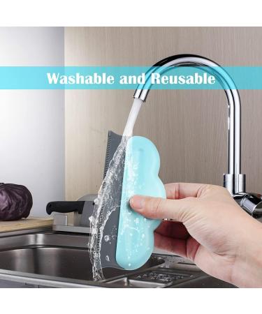 JCF Pet Hair Remover Brush 2PCS - Soft Rubber Comb for Cat Dog Hair Removal on Carpet, Furniture, Laundry - Blue Pink - Buy Online on GoSupps.com