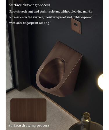 Inodoro moderno para ba o inodoro suspendido de Acero inoxidable 304 inodoro p blico con drenaje por inducci n de pared inodoro Vertical peque o adecuado para familias y hoteles Brown A - Buy Online on GoSupps.com