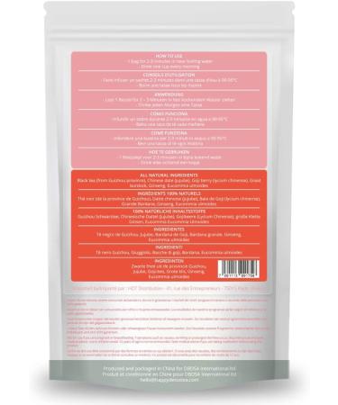  Happy Detox Tea Energy-Boost Tea - Happy Detox Tea - 4 Week Treatment - 28 Sachets - Buy Online on GoSupps.com