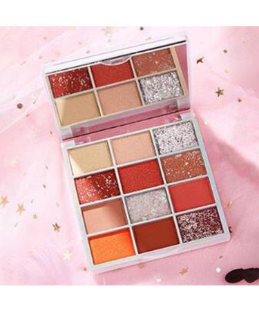 harayaa 12 Colors Shimmering Matte Eyeshadow Palette Waterproof Eye - White - Buy Online on GoSupps.com