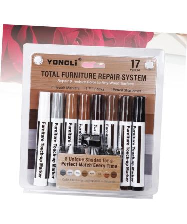 Healeved 51 PCs floor repair kit furniture touch-up up marker Hair color touch-up stick wood grain Assorted Colorx3pcs 1 count (Pack of 1) - Buy Online on GoSupps.com