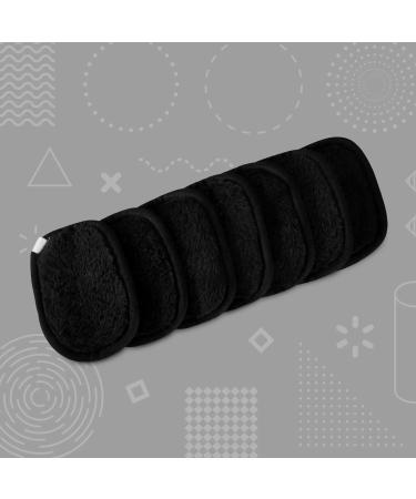 Washable & Reusable Makeup Removal Pads - Lilly Skin Black Edition | 7 Rectangular Microfiber Towels for Facial Cleansing - Buy Online on GoSupps.com