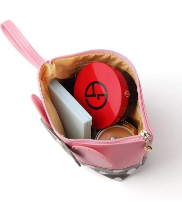 yiwoo 2 Pack Cosmetic Bag Mouse Ears Bag with Zipper Cartoon Leather Travel Makeup Handbag with Ears and Bow-knot  Cute Portable Cosmetic Bag Toiletry Pouch for Women Teen Girls Kids(Pink&Black) Pink/1+black/1 - Buy Online on GoSupps.com
