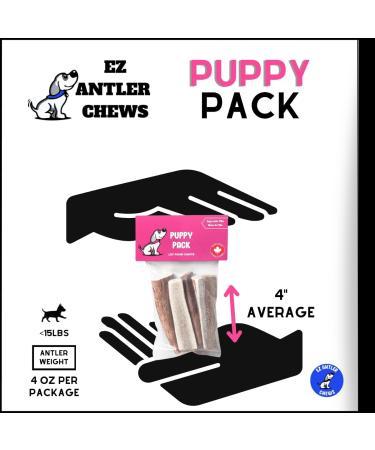 Elk Antler Dog Chews - Dental Sticks for Dogs - Premium Elk Antler Dog Bone - Premium Long Lasting - Preservative Free Cruelty Free - Naturally Shed in Canada by EZ Antler Chews (Variety Pack) - Buy Online on GoSupps.com