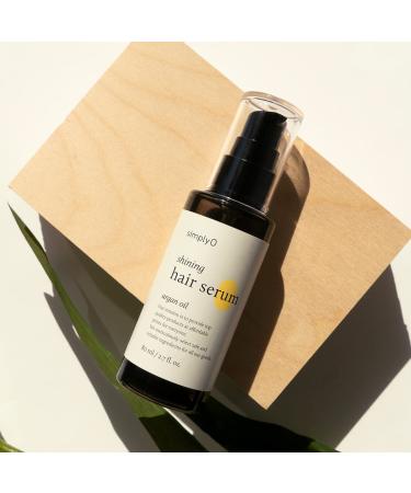 simplyO Shining Hair Serum with Nourishing Argan Oil - Repair Dry & Damaged Hair | Vegan & Cruelty-Free - 2.7 fl oz - Buy Online on GoSupps.com