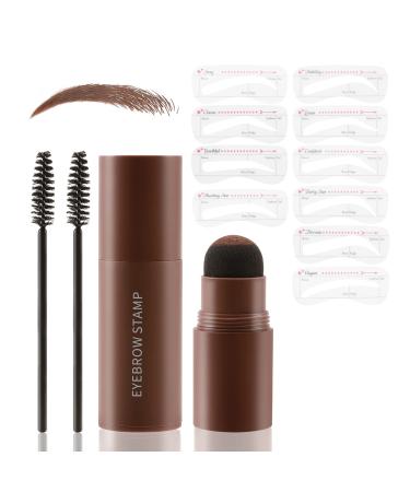Boobeen Eyebrow Stamp  Eyebrow Stamp Stencil Shaping Kit  Eye Brow Filler Powder Long Lasting  Eyebrow Definer Makeup for Natural Brow Dark Brown - Buy Online on GoSupps.com