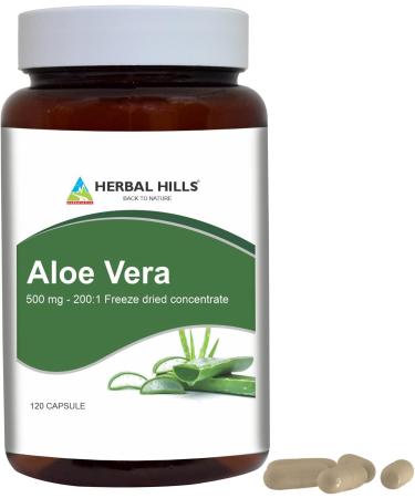HERBAL HILLS Haritaki Fruit Powder and Aloe Vera Capsules Freeze Dried Pack of 2 Combo - Buy Online on GoSupps.com