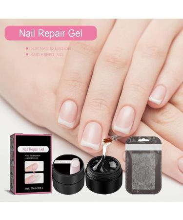Maxlaser 2Sets Cracked Nail Repair Gel Instant Nail Repair Protection Gel ail Repair Kit for Cracked Natural Nails Nail Strengthener Nail Repair Gel for Nail Lengthening and Fiberglass - Buy Online on GoSupps.com