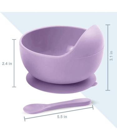 Xabono Baby Plates with Suction | BPA-Free Suction Plates for Easy Feeding | Washable Bowls with Silicone Spoon | Purple Design for First Baby Foods - Buy Online on GoSupps.com