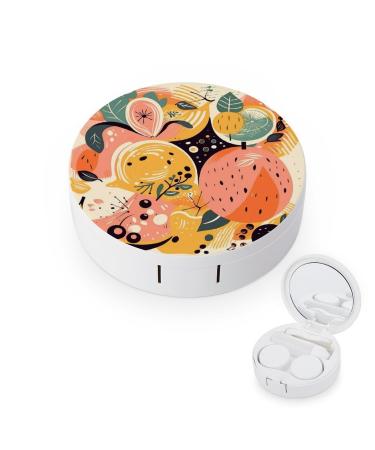 Contact Lens Case Fruit Color Pattern Portable Travel Contact Lens Box Contact Lens Storage Box