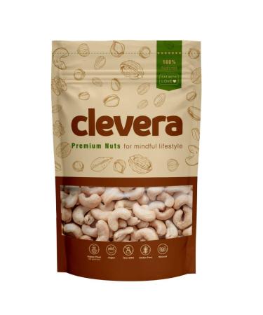 Clevera Whole Cashew Jumbo 1lb. - Fresh - Raw -Kosher - Small Batch - Sustainably Sourced - Straight from The Farm - Non-GMO - Gluten Free