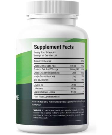 Canker Sore Relief: Vitamins to Get Rid of Mouth Sores - 3 Capsules Daily Treatment - Buy Online on GoSupps.com