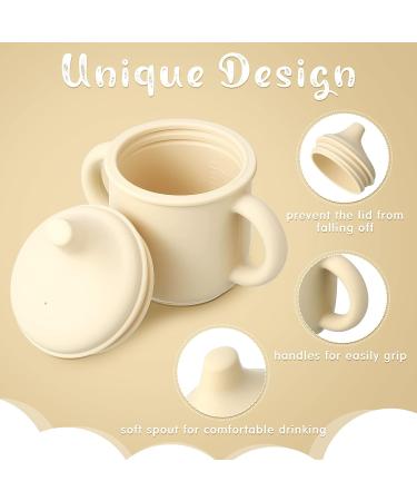 6 Pcs Silicone Sippy Cups for Babies Over 6 Months | Spill-Proof Training Cup with Handles and Spout Lid | 5oz Toddler Cups | Easy-to-Grip, Dishwasher and Microwave Safe - Buy Online on GoSupps.com