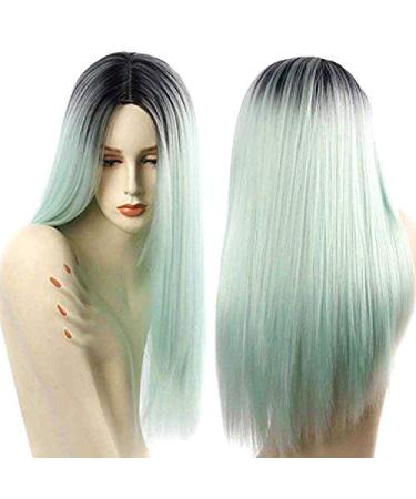 BGHJUE Wig Long Straight Heat Resistant Ombre Color Wigs Hair For Womens 26inchPink Brown26 inch