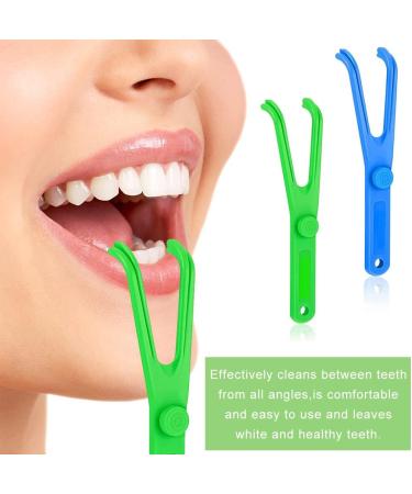 Buy Portable Dental Floss Holder & Tooth Flap - Reusable 2pcs Dispenser & Picks for Easy Flossing - Buy Online on GoSupps.com