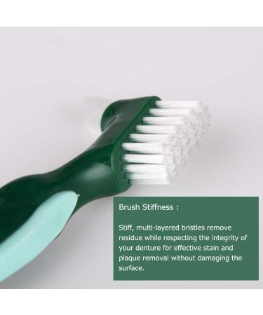 Alsunny Stiffness Hard Denture Brush Toothbrush with Premium Carrying Case - 2 Pack - Buy Online on GoSupps.com