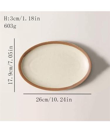 Dinnerware Dishes Plates Fish Plate Ceramic Household Steamed Fish Plate Ceramic Tableware Large Oval Dinner Plate Restaurant Kitchen Retro Flat Plate Dinner Restaurant Family Party Plates (Size : CH Small - Buy Online on GoSupps.com