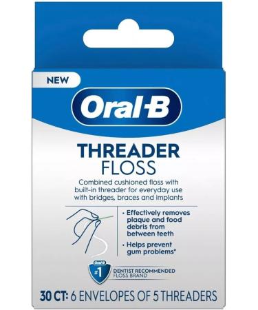 Glide Threader Floss 30 Count (Pack of 6)