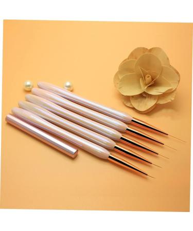 minkissy DIY nail painting pens drawing Pearl nail art zinc alloy nail liner nail brush Manicure tools very fine fine brush Pull pen painting pen 18.7X0.7X0.7CM Pink 1 - Buy Online on GoSupps.com