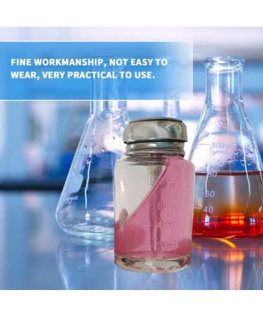 Push Glass Bottle Push Down Pump Alcohol Dispenser Pressed Bottle for Nail Polish Makeup Remover 80ML - Buy Online on GoSupps.com
