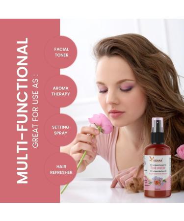 KOHAR NATURALS Made in Canada Rose Water Facial Toner. 100% Pure Natural Preservative Free Rose Hydrasol Spray Mist. Only 1 ingredient Chemical & Preservative Free. 120 mL - Buy Online on GoSupps.com