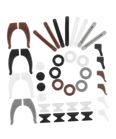 Osaladi glasses 1 set holder glass holder made of silicone portable glasses hook glasses ear holder glasses brake holes ear clip nose pads pebble gel slide ring interchangeable