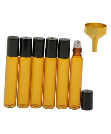 Gazechimp 6pcs 10ml Glass Roll-On Bottles with Stainless Steel Roller Ball & Mini Metal Funnel Perfect for Essential Oils & More | Fast International Shipping - Buy Online on GoSupps.com