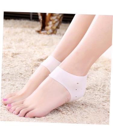 minkissy 3 Pairs Silicone Socks for Dry feet Silicone Heel Sleeves Sock Heel Protectors high Heel Sleeve Shoe Filler Foot moisturizing Socks Heel Support Foot Socks Comfortable White - Buy Online on GoSupps.com