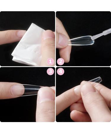 Carehabi Nail Tips - 500 Pack Transparent Acrylic Artificial Nails with Storage Case | 10 Sizes for Nail Studios & DIY Art - Buy Online on GoSupps.com