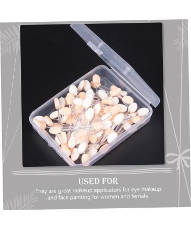 WOONEKY 120pcs Double Ended Eye Shadow Stick Lip Makeup Brush Makeup Beauty Tool Mini Makeup Plastic - Buy Online on GoSupps.com