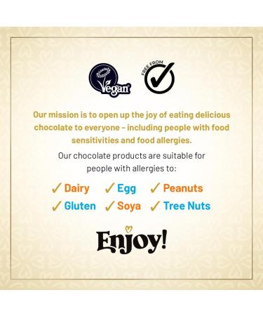 Enjoy! Delicious Vegan Chocolate Buttons | 2 X Packs of Flavour Filled Buttons-Mixed Flavour Gift Pack (Salted Caramel & Orange) | Vegan Dairy & Gluten Free 70% Dark Chocolate | 96g per bag Mixed Pack (Orange & Salted Caramel) - Buy Online on GoSupps.com