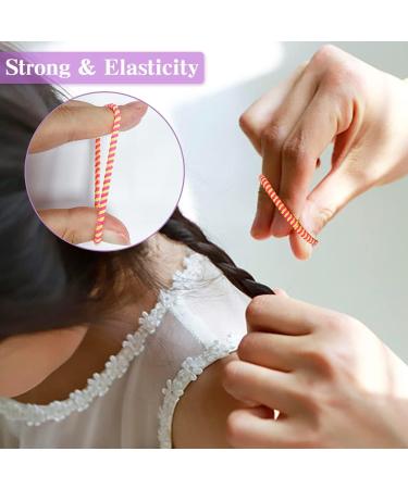 100 Pcs Mini Hair Bands for Girls - Colorful Hair Ties for Kids and Toddlers - Buy Online on GoSupps.com