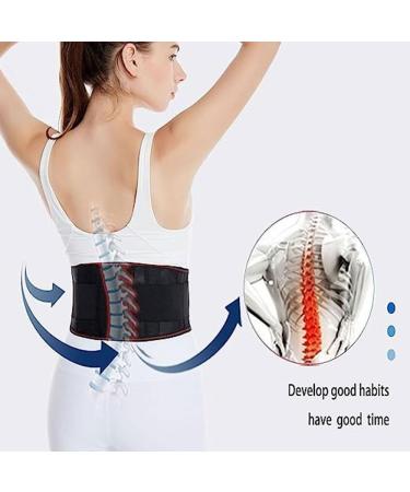 Tylxayoxa Back Support Belt - Relief for Back Pain Herniated Disc & Sciatica | Self-Warming Lordosis Support | XL Black for Men & Women - Buy Online on GoSupps.com