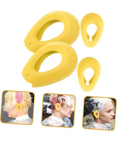 Mobestech Ear Covers 2 Pairs Heat Protection Hair Dyeing Supplies Hair Dyeing Accessories Hair Coloring Products Ear Men and Women Silica Gel Hairdressing Ear Cover Yellow 7.5x5cm - Buy Online on GoSupps.com