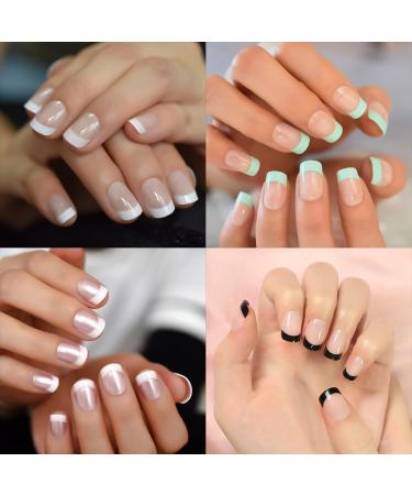 600 Pieces Oval Short Artificial Nails - 12 Sizes Acrylic Half Cover Fake Nail Tips | Transparent DIY Manicure for Women - Buy Online on GoSupps.com