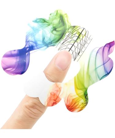 Almond Nail Forms for Gel Builder Acrylic Nails 100 Pieces LEA-SHALL Short Form Guide Stickers Nail Art Extension Tips Self-Adhesive Professional Tools for Women Girls DIY Home Salon 100Pcs Colorful - Buy Online on GoSupps.com