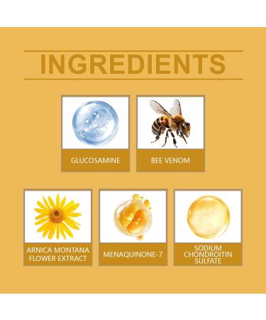 Bee Venom Cream - Joint & Bone Body Cream - Body Moisturiser for Dry Skin - Fast-Acting Relief Venom Bee Cream - Skincare Body Creams for Pain Soothing Moisturizing Hydrating 30g - Buy Online on GoSupps.com