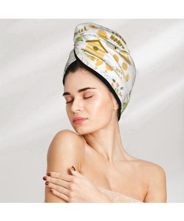 Hair Towel Wrap - Fast Drying Hair Turban with Button | Farm Bee Cute Honey Design - Buy Online on GoSupps.com