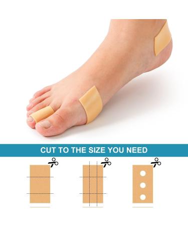 Moleskin Tape 4 Rolls - Waterproof Self Adhesive Blister Pad for Foot Care | Soft PE Foam Heel Protector | First Aid Bandages for Heel Friction Pain Relief - Buy Online on GoSupps.com