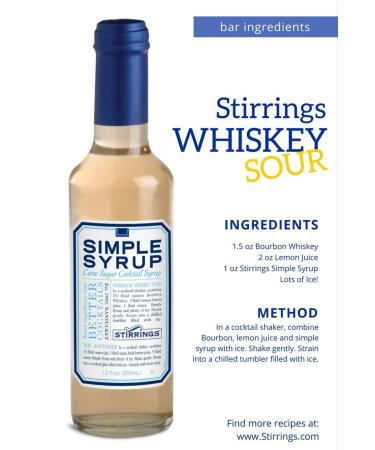 Stirrings Blood Orange Bitters & Simple Syrup Mixer Variety Pack - 12oz Bottle - Buy Online on GoSupps.com