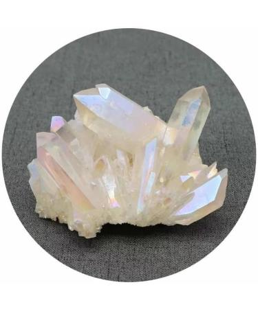 Room Decoration 1pc 110g-150g Natural Crystal Stones Angel Aura Clear Quartz Cluster Suitable for Home Crystals Raw Stones and Minerals - Buy Online on GoSupps.com