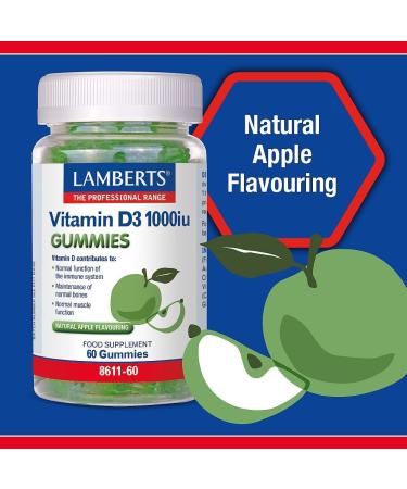  Lamberts Lamberts Vitamin D3 100IE 60 gummies - Buy Online on GoSupps.com