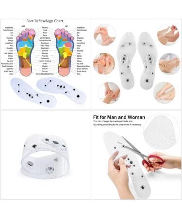VanSP Magnetic Therapy Insole Weight Loss Magnet Acupressure Shoe Pads for Men and Women - White (Size S 10.4''/26.5cm) - Buy Online on GoSupps.com