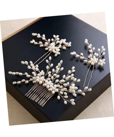 FRCOLOR 9-Piece Set Headpiece for the Bride Hair Combs for the Bride Wedding Hair Comb Wedding Hair Accessories Hair Pin Hair Clip Wedding Headpiece Pearl - Buy Online on GoSupps.com